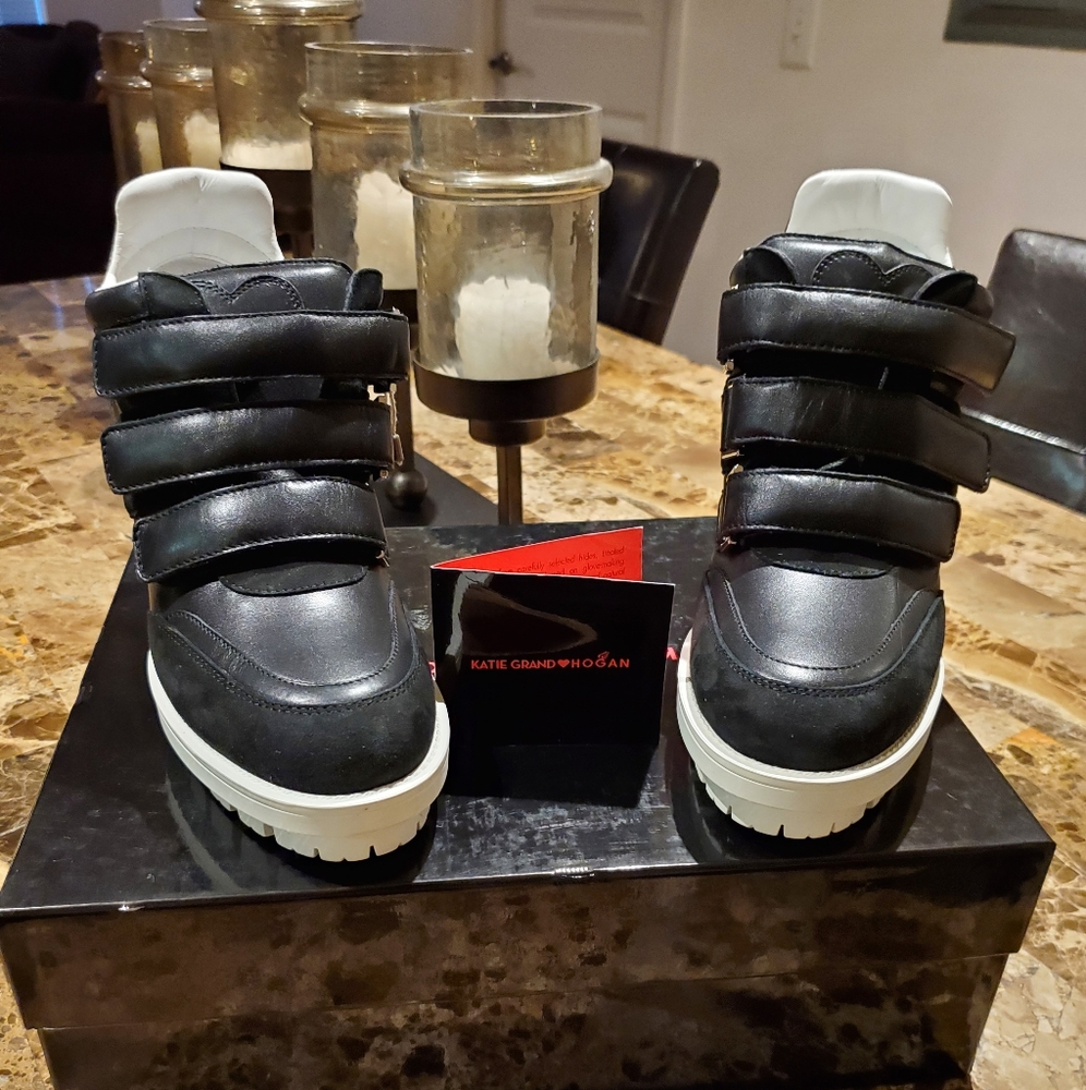 Katie Grand Loves Hogan Black Wedge Sneaker